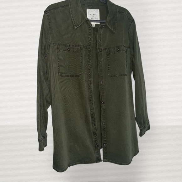 Cleo + Wolf Olive Shacket - XL - Picture 7 of 14